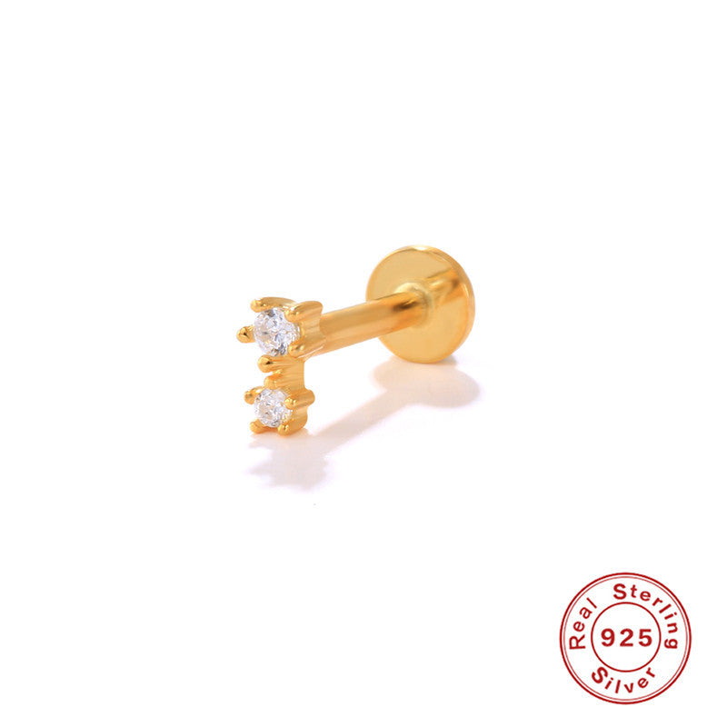 Wholesale S925 Sterling Silver Piercing Inner Thread Ear Piercing Ear Bone Nails